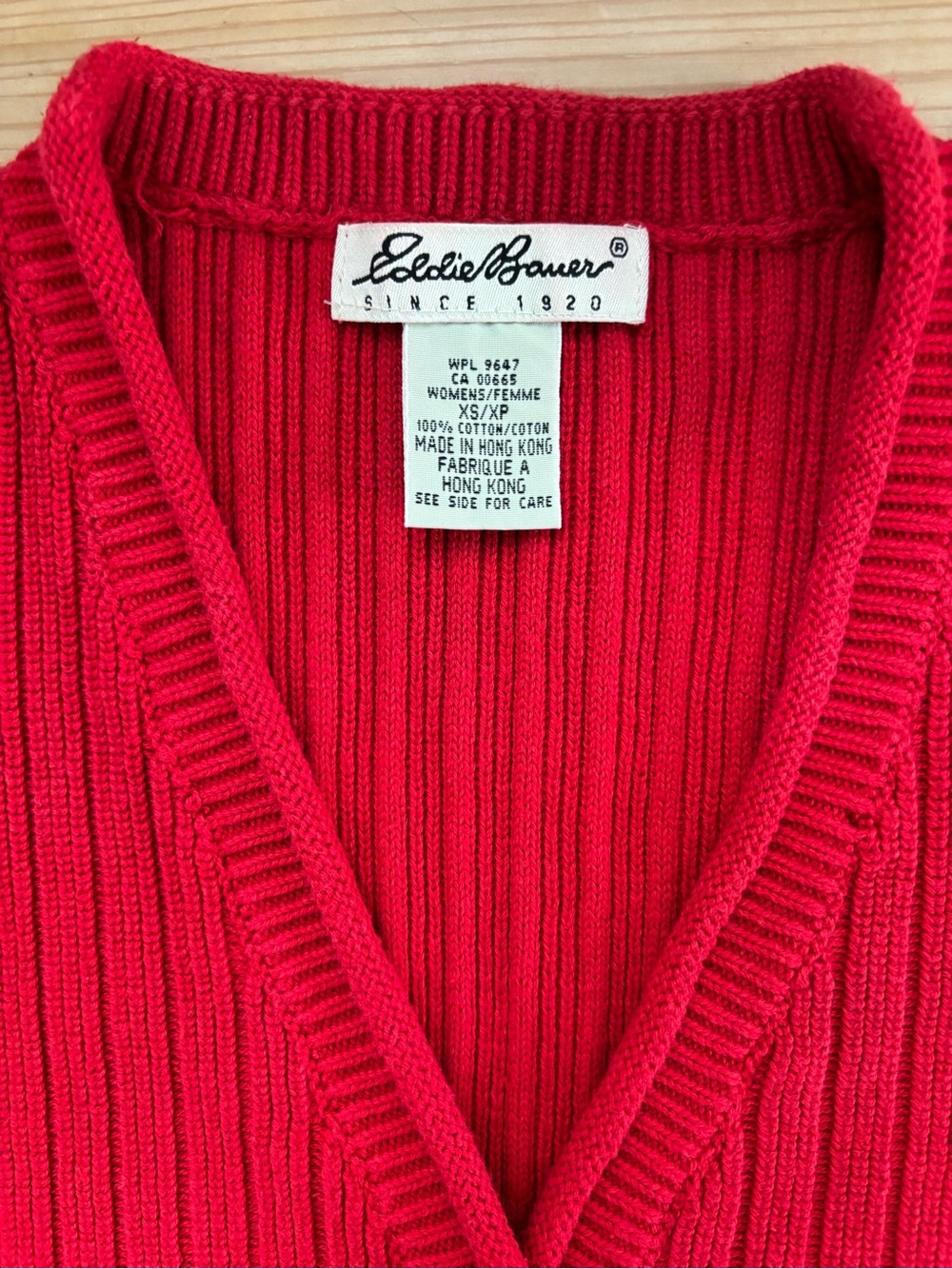 Eddie Bauer ribbed knit button-front vest - Picture 3 of 8